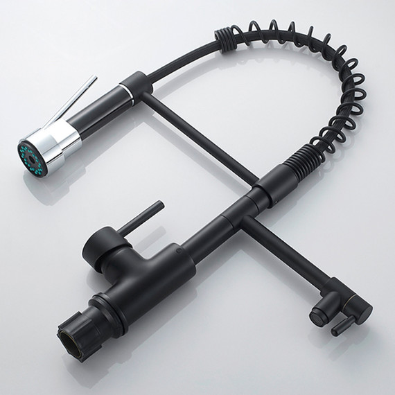 Смеситель для кухни Ledeme L4799B, чёрный фото 5