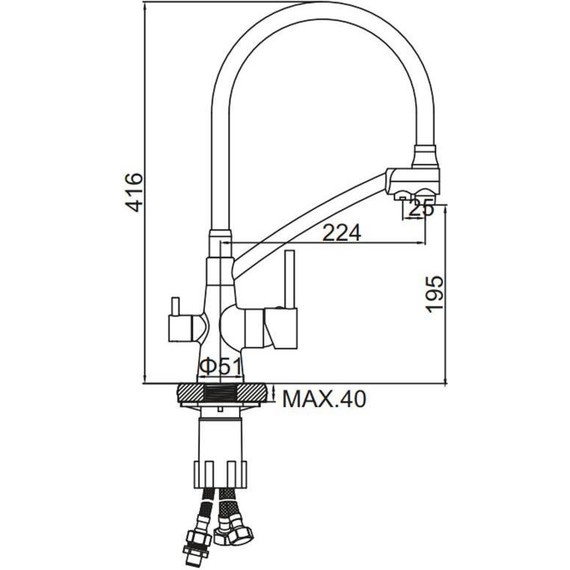 Смеситель для кухни Ledeme L4855Y-3, золотой сатин фото 2