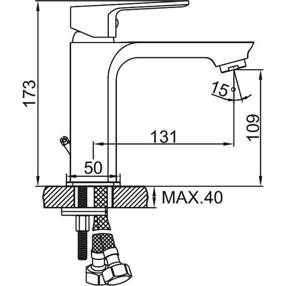 Смеситель для раковины Ledeme L1080 фото 2