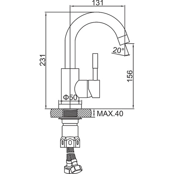 Смеситель для раковины Ledeme L1098Y-3, золотой сатин фото 2