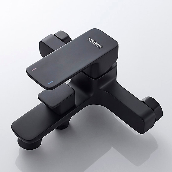 Смеситель для ванны Ledeme L3280B, чёрный фото 3