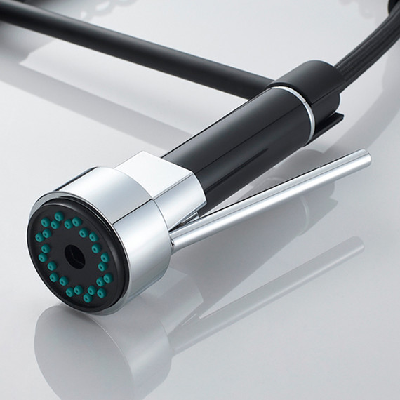 Смеситель для кухни Ledeme L4799B, чёрный фото 6