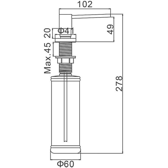 Дозатор для жидкого мыла Gerhans K50403A, цвет сатин фото 2
