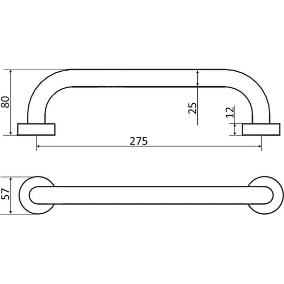 Поручень для ванны Diadonna D67-1901BL, цвет чёрный фото 2