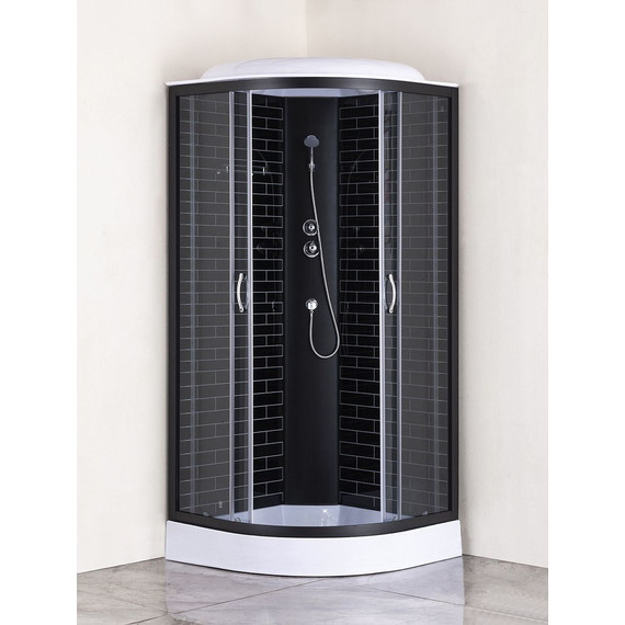 Душевая кабина Loranto 90x90 см CS-6690-13GB 90, чёрный/прозрачное - 2 Душевая кабина Loranto 90x90 см CS-6690-13GB 90, чёрный/прозрачное фото 2