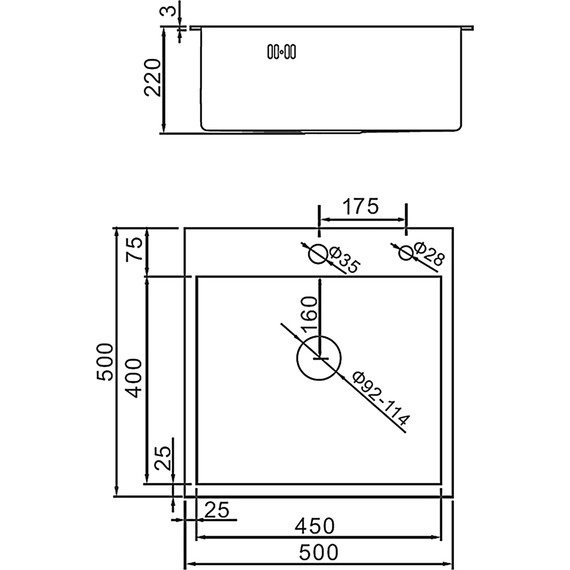 Кухонная мойка Gerhans K35050BD, графит, Цвет производителя: графит - 2 Кухонная мойка Gerhans K35050BD, графит, Цвет производителя: графит фото 2
