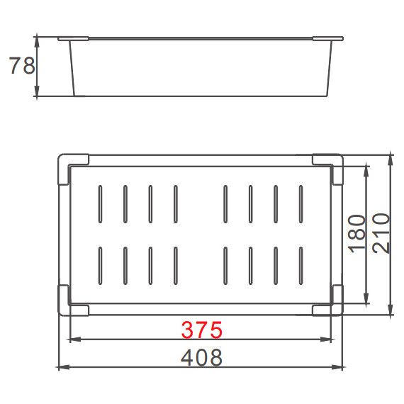 Коландер для кухонной мойки Gerhans K30338B, тёмно-серый фото 2