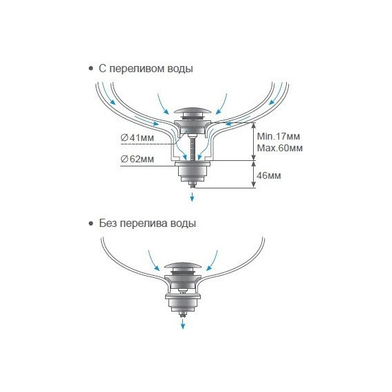 Донный клапан Ledeme L67W, белый фото 4
