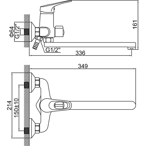 Смеситель для ванны Ledeme L2213 фото 13