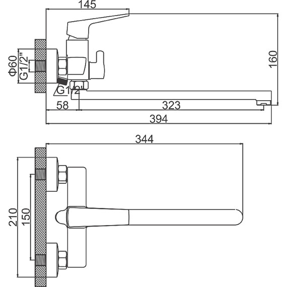 Смеситель для ванны Ledeme L2281 фото 2