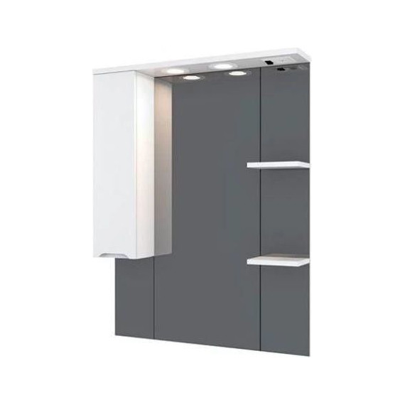 Комплект мебели Mirsant Soho Quadro 80/2 см c доводчиком (тумба + зеркало) - 7 Комплект мебели Mirsant Soho Quadro 80/2 см c доводчиком (тумба + зеркало) фото 7