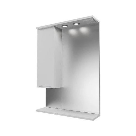 Комплект мебели Mirsant Soho quadro 60 см, белый (тумба + зеркало + пенал) фото 8