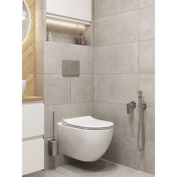 Инсталляция с подвесным унитазом комплект: Cersanit LINK PRO LP 64916 с подвесным унитазом Brasko Smart CO DPL EO SLIM сиденье дюропласт, крепление фото 5