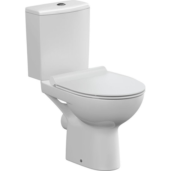 Унитаз-компакт безободковый Cersanit Nature Clean ON 011 3/5 DPL EO Slim A65410 с крышкой микролифт фото 