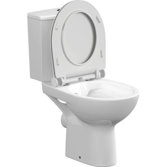 Унитаз-компакт безободковый Cersanit Nature Clean ON 011 3/5 DPL EO Slim A65410 с крышкой микролифт фото 5