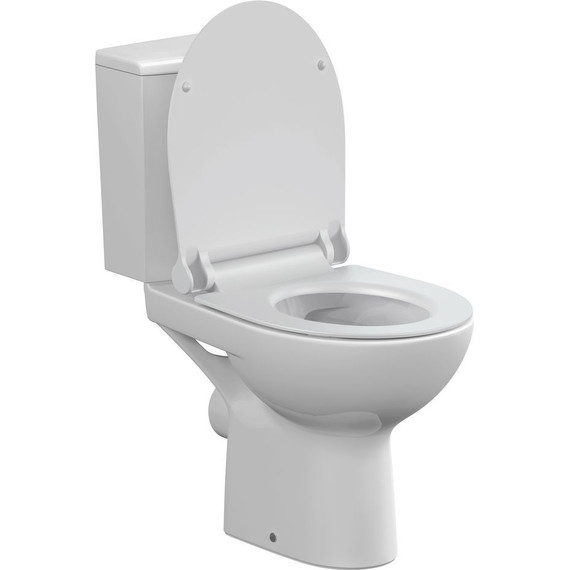 Унитаз-компакт безободковый Cersanit Nature Clean ON 011 3/5 DPL EO Slim A65410 с крышкой микролифт фото 6