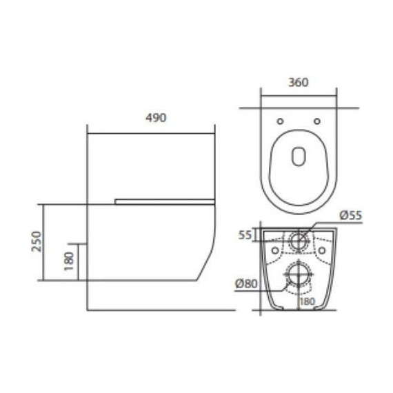 Инсталляция с подвесным унитазом комплект:  Grohe Rapid SL с подвесным безободковым унитазом Aquatek Европа AQ1106-00 сиденье микролифт, крепление, кнопка смыва белый матовый, Цвет производителя: белый матовый фото 14