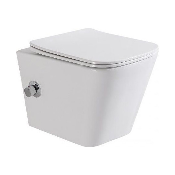 Инсталляция с подвесным унитазом комплект:  Grohe Rapid SL с подвесным безободковым унитазом-биде BelBagno Due BB3103CHR-BS/SC сиденье микролифт, крепление, кнопка смыва белый матовый, Цвет производителя: белый матовый - 14 Инсталляция с подвесным унитазом комплект:  Grohe Rapid SL с подвесным безободковым унитазом-биде BelBagno Due BB3103CHR-BS/SC сиденье микролифт, крепление, кнопка смыва белый матовый, Цвет производителя: белый матовый фото 14