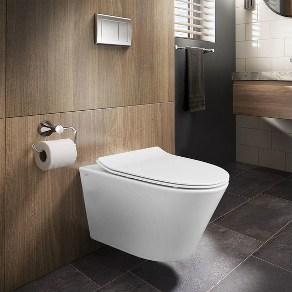 Инсталляция с подвесным унитазом комплект:  Grohe Rapid SL с подвесным безободковым унитазом Creo Ceramique Tornado CR1100NR сиденье микролифт, крепление, кнопка смыва золото глянцевое, Цвет производителя: золото глянцевое фото 19