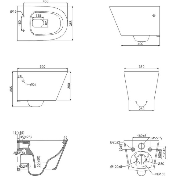 Инсталляция с подвесным унитазом комплект:  Grohe Rapid SL с подвесным безободковым унитазом Creo Ceramique Tornado CR1100NR сиденье микролифт, крепление, кнопка смыва золото глянцевое, Цвет производителя: золото глянцевое фото 24