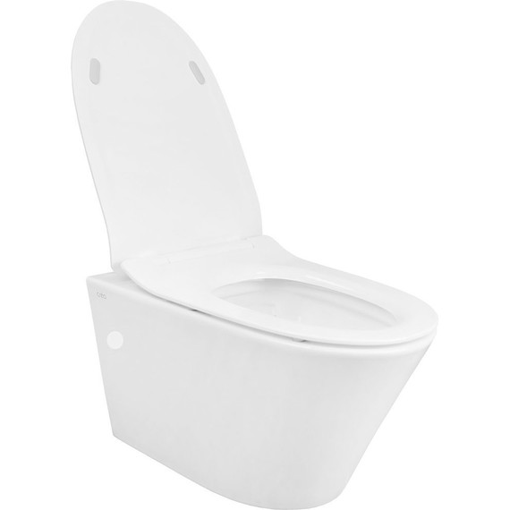 Инсталляция с подвесным унитазом комплект:  Grohe Rapid SL с подвесным безободковым унитазом Creo Ceramique Tornado CR1100NR сиденье микролифт, крепление, кнопка смыва золото глянцевое, Цвет производителя: золото глянцевое фото 7