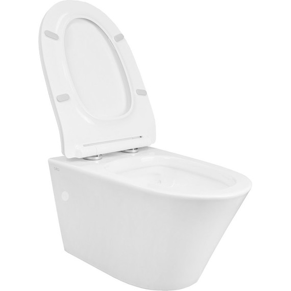 Инсталляция с подвесным унитазом комплект:  Grohe Rapid SL с подвесным безободковым унитазом Creo Ceramique Tornado CR1100NR сиденье микролифт, крепление, кнопка смыва золото глянцевое, Цвет производителя: золото глянцевое фото 8