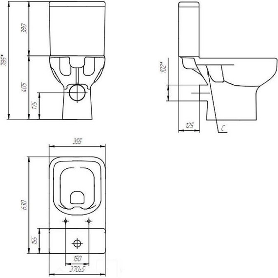 Унитаз-компакт безободковый Cersanit Colour KO-COL011-3/5-COn-DL с крышкой микролифт фото 14