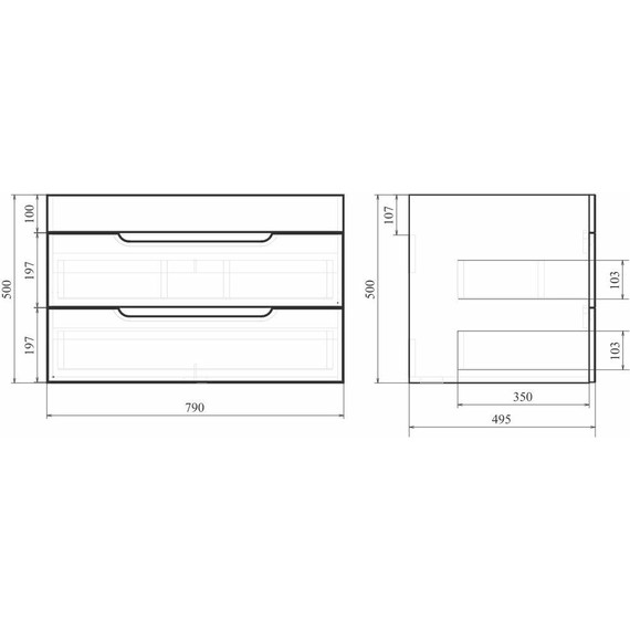Комплект мебели Mirsant Soho Quadro 80 см (тумба + зеркало + пенал) - 14 Комплект мебели Mirsant Soho Quadro 80 см (тумба + зеркало + пенал) фото 14