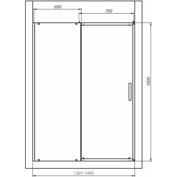 Душевая дверь Mirsant Neo 131-140 см, хром/прозрачное - 5 Душевая дверь Mirsant Neo 131-140 см, хром/прозрачное фото 5