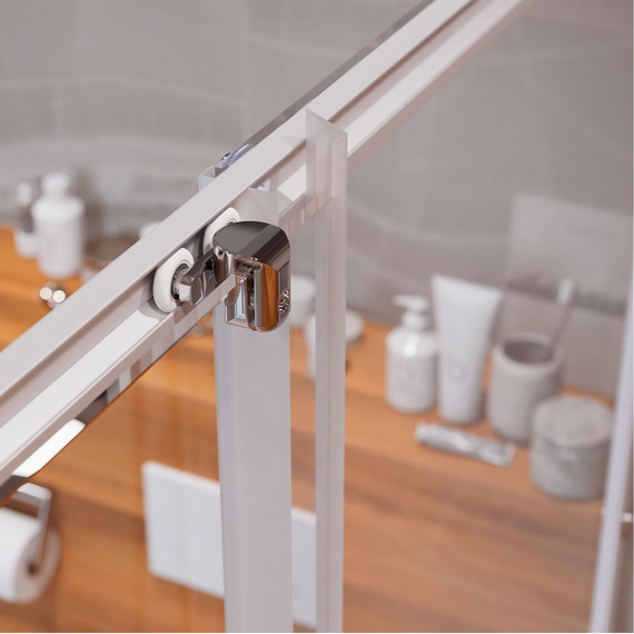 Душевая дверь Mirsant Neo 125-130 см, хром/прозрачное - 3 Душевая дверь Mirsant Neo 125-130 см, хром/прозрачное фото 3