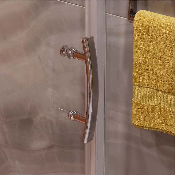 Душевая дверь Mirsant Neo 131-140 см, хром/прозрачное - 4 Душевая дверь Mirsant Neo 131-140 см, хром/прозрачное фото 4