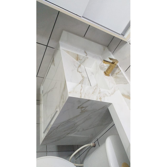 Дизайнерская раковина из керамогранита 80х60 см (вариант 2) цвет индивидуальный - 2 Дизайнерская раковина из керамогранита 80х60 см (вариант 2) цвет индивидуальный фото 2