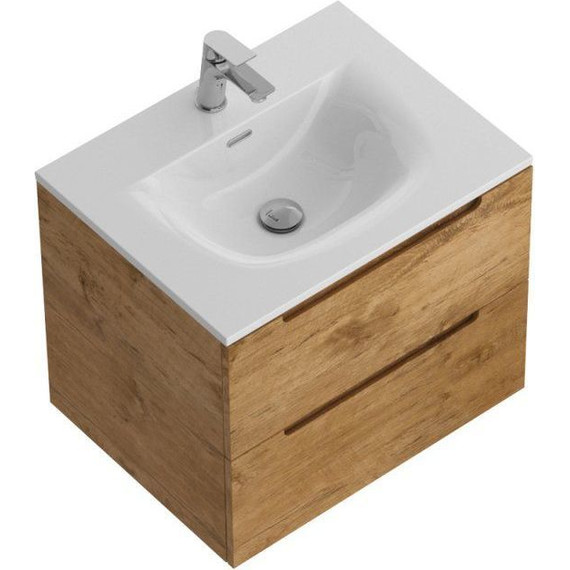 Тумба подвесная с раковиной BelBagno ETNA-600-2C-SO-RN-P 60 см, Rovere Nature, Цвет фасада: Rovere Nature - 2 Тумба подвесная с раковиной BelBagno ETNA-600-2C-SO-RN-P 60 см, Rovere Nature, Цвет фасада: Rovere Nature фото 2