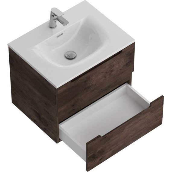 Тумба подвесная с раковиной BelBagno ETNA-600-2C-SO-RW-P 60 см, Rovere Moro, Цвет фасада: Rovere Moro - 5 Тумба подвесная с раковиной BelBagno ETNA-600-2C-SO-RW-P 60 см, Rovere Moro, Цвет фасада: Rovere Moro фото 5