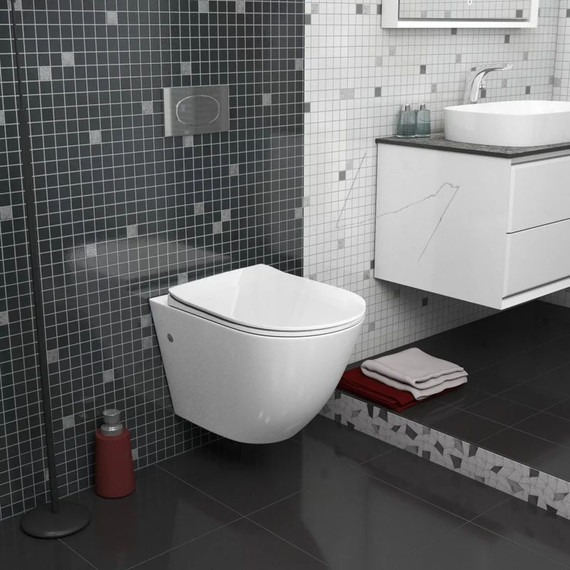 Унитаз подвесной безободковый Grossman GR-4411S с крышкой микролифт, Цвет производителя: белый - 2 Унитаз подвесной безободковый Grossman GR-4411S с крышкой микролифт, Цвет производителя: белый фото 2