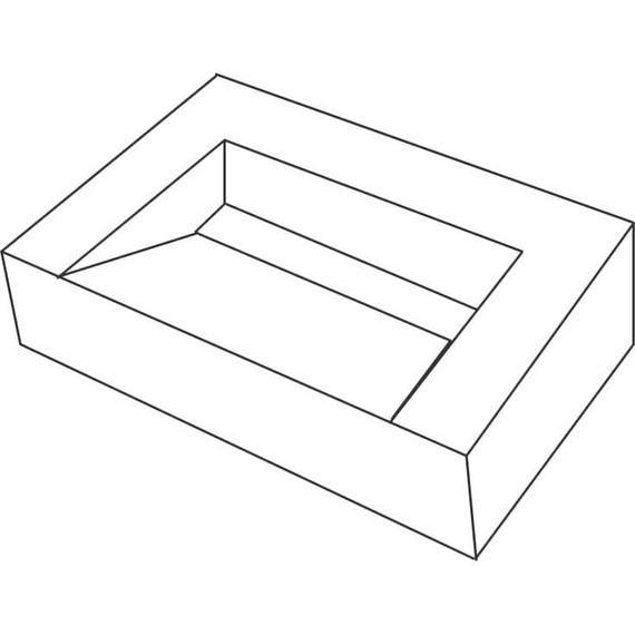 Дизайнерская раковина из керамогранита 120х60 см (вариант 2) цвет индивидуальный фото 5