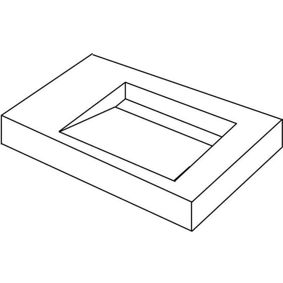 Дизайнерская раковина из керамогранита 120х60 см, цвет индивидуальный фото 11