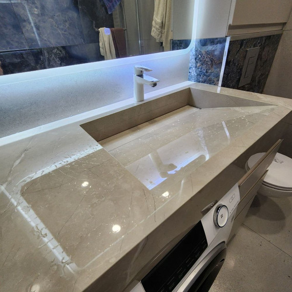 Дизайнерская раковина из керамогранита 60х60 см, цвет индивидуальный фото 7