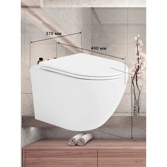 Инсталляция с подвесным унитазом комплект: Grohe Rapid SL 38772001 с подвесным безободковым унитазом Sintesi Evi SIN-TS-EVI-152 сиденье микролифт, крепление, кнопка смыва хром (система смыва Торнадо) - 13 Инсталляция с подвесным унитазом комплект: Grohe Rapid SL 38772001 с подвесным безободковым унитазом Sintesi Evi SIN-TS-EVI-152 сиденье микролифт, крепление, кнопка смыва хром (система смыва Торнадо) фото 13