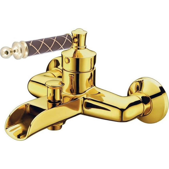 Смеситель для ванны Boheme Vogue 213-MR-CH, gold murano фото 