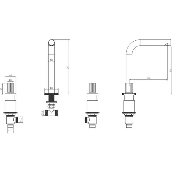 Смеситель для раковины Boheme Aura 152-B-A, чёрный, Цвет производителя: чёрный фото 17