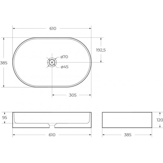 Раковина-чаша BelBagno 61 см BB1479 фото 8