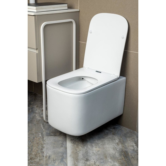 Унитаз подвесной безободковый Boheme Mane 970-SET-MW с крышкой микролифт фото 3