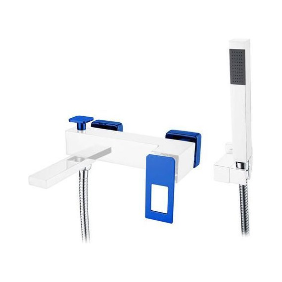 Смеситель для ванны Boheme Q 143-CRBlue, chrome blue фото 