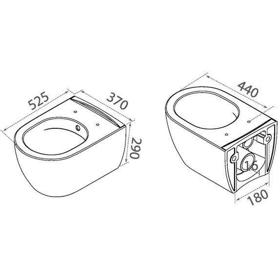 Унитаз-биде подвесной безободковый Boheme Bianca 963-SET-2-W с крышкой микролифт фото 4