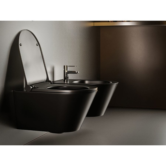 Биде подвесное Boheme Avva 974-B, чёрный матовый фото 2
