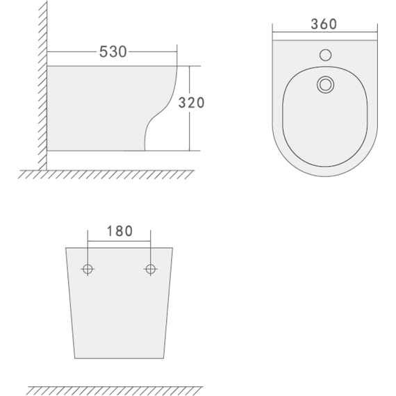 Биде подвесное Boheme Fiore 978-BIDET-W фото 2