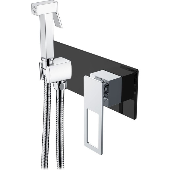 Набор для гигиенического душа Boheme Q 147-BCR, black chrome, Цвет производителя: хром фото 