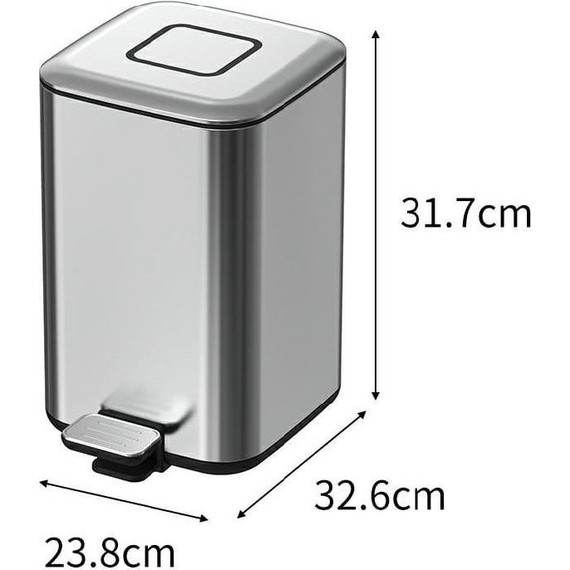 Ведро для мусора с педалью Boheme Q 10948-B, чёрный матовый - 2 Ведро для мусора с педалью Boheme Q 10948-B, чёрный матовый фото 2