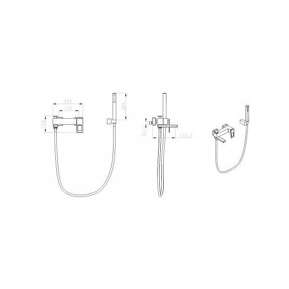 Смеситель для ванны Boheme Q 143-WG.2, белый фото 2